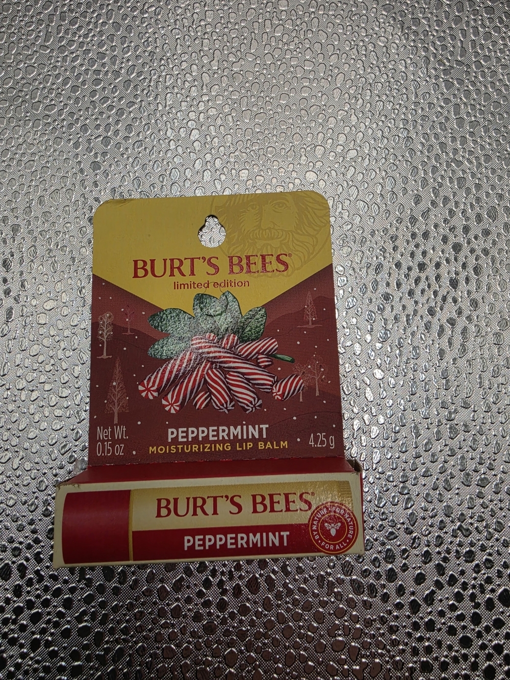 Burt's Bees Peppermint Moisturizing Lip Balm - Red/White Packaging